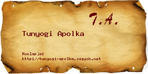 Tunyogi Apolka névjegykártya